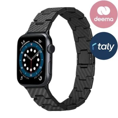 Pitaka Apple Watch 42/44Mm Retro Link Bracelet Band- Carbon Fiber